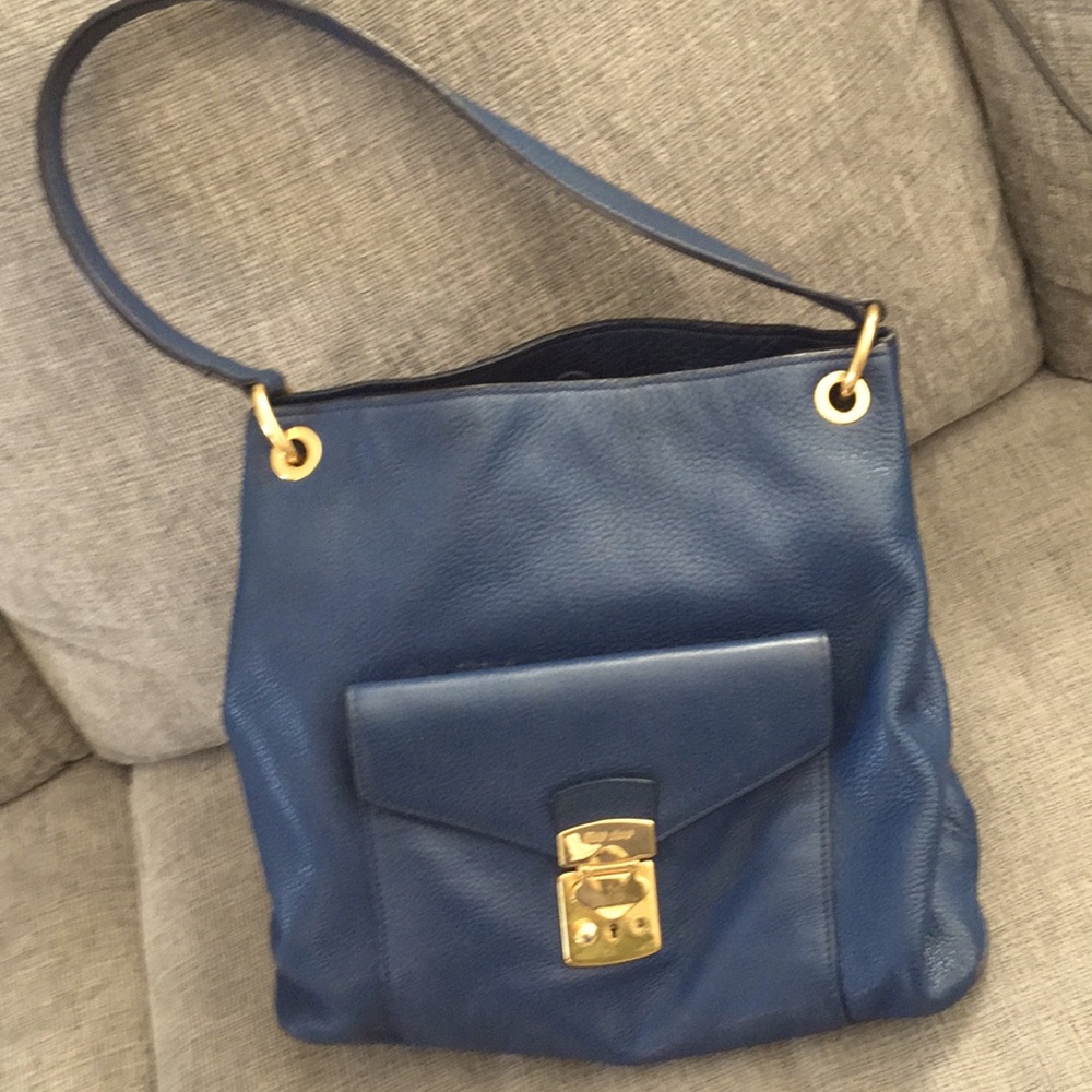 Miu miu leather blue bag